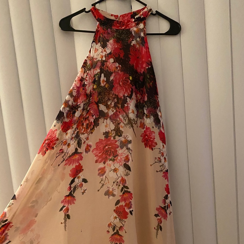 Floral mock neck minidress
